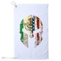 Mexican American Spartan Helmet Chicano Pride Golf Towel thumb 0