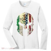 Mexican American Spartan Helmet Chicano Pride Women's Long Sleeve Shirt thumb 0
