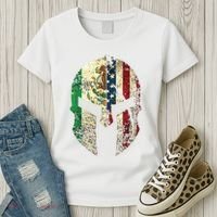 Mexican American Spartan Helmet Chicano Pride Women's T-Shirt thumb 3