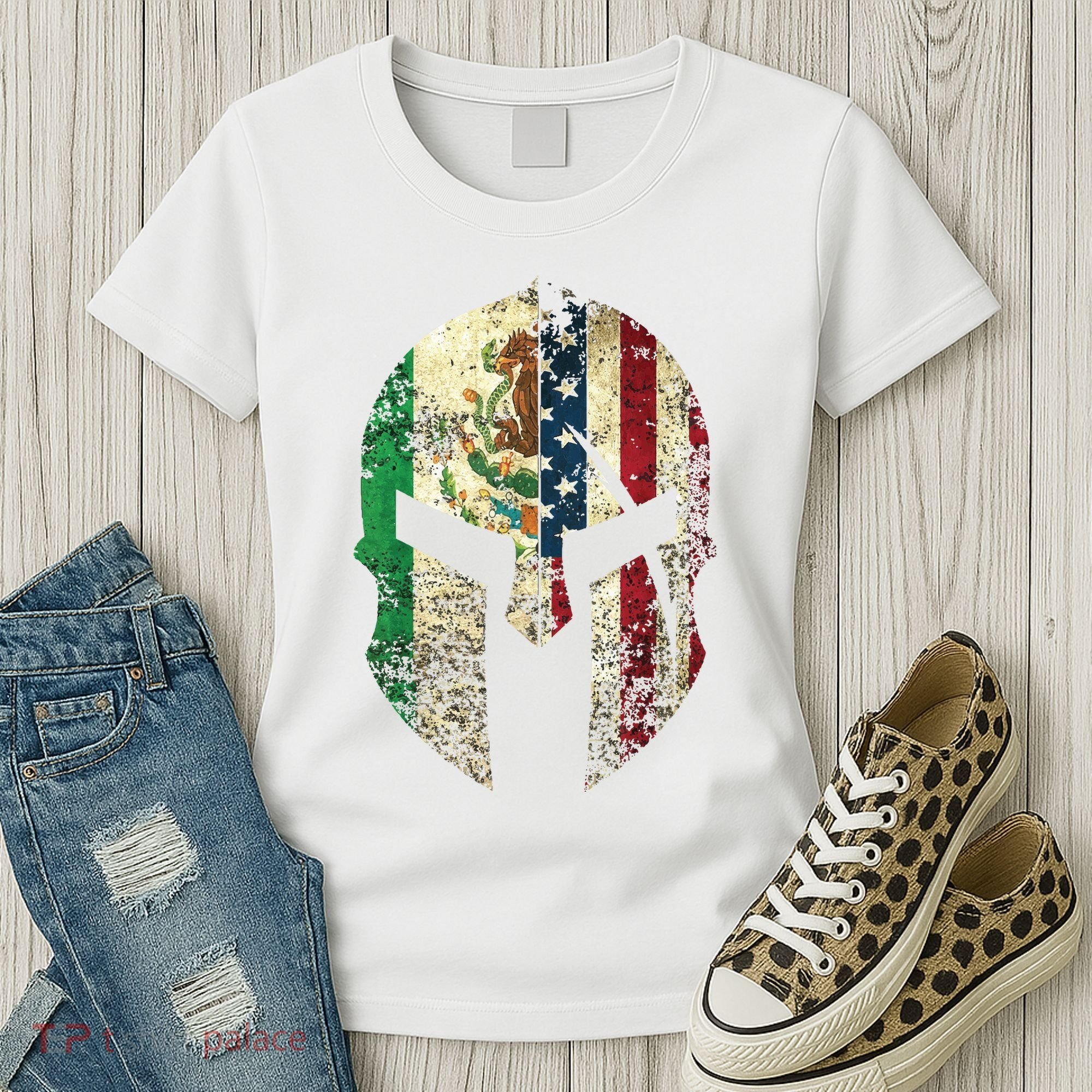 Mexican American Spartan Helmet Chicano Pride Women's T-Shirt