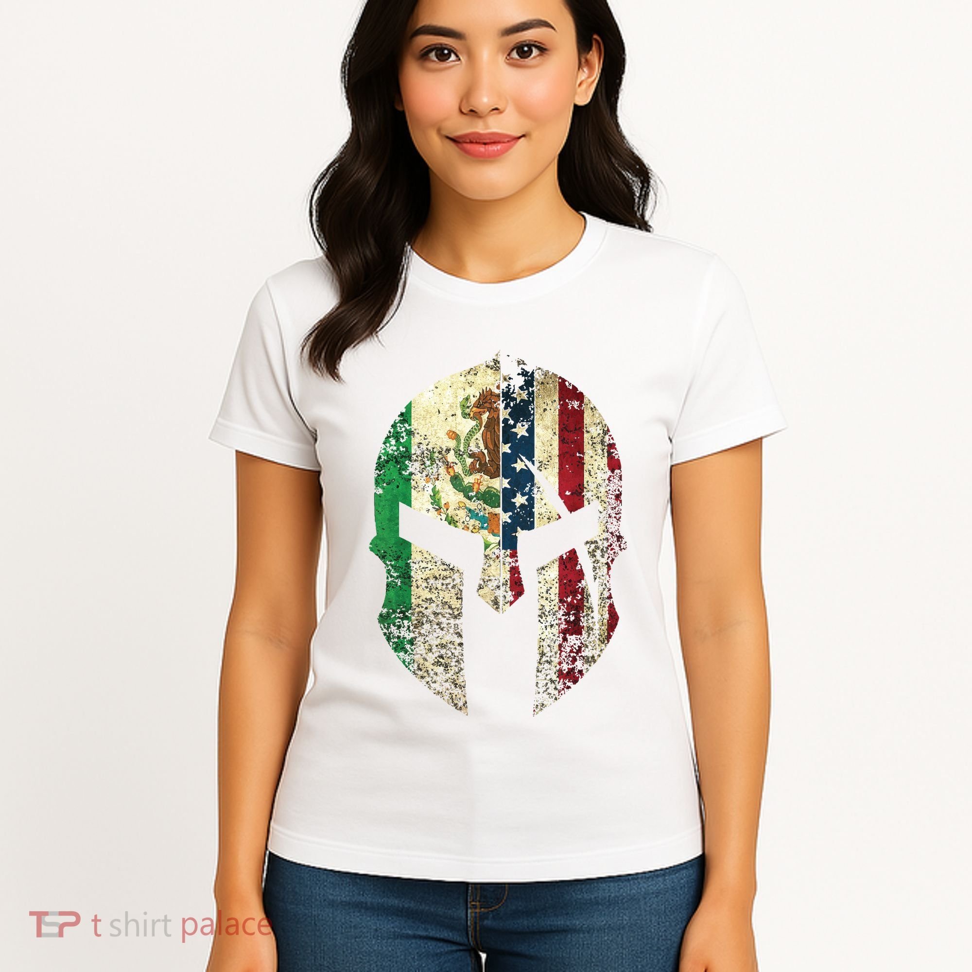 Mexican American Spartan Helmet Chicano Pride Women's T-Shirt
