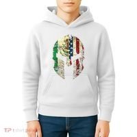 Mexican American Spartan Helmet Chicano Pride Kids Hoodie thumb 4