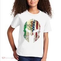 Mexican American Spartan Helmet Chicano Pride Kids T-Shirt thumb 2