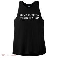 Make America Straight Again Ladies PosiCharge Tri-Blend Wicking Tank thumb 0