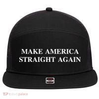 Make America Straight Again 7 Panel Mesh Trucker Snapback Hat thumb 0