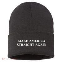 Make America Straight Again Sustainable Knit Beanie thumb 0
