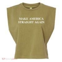 Make America Straight Again Garment-Dyed Women's Muscle Tee thumb 0