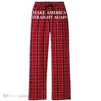 Make America Straight Again Women's Flannel Plaid Pajama Pants thumb 0