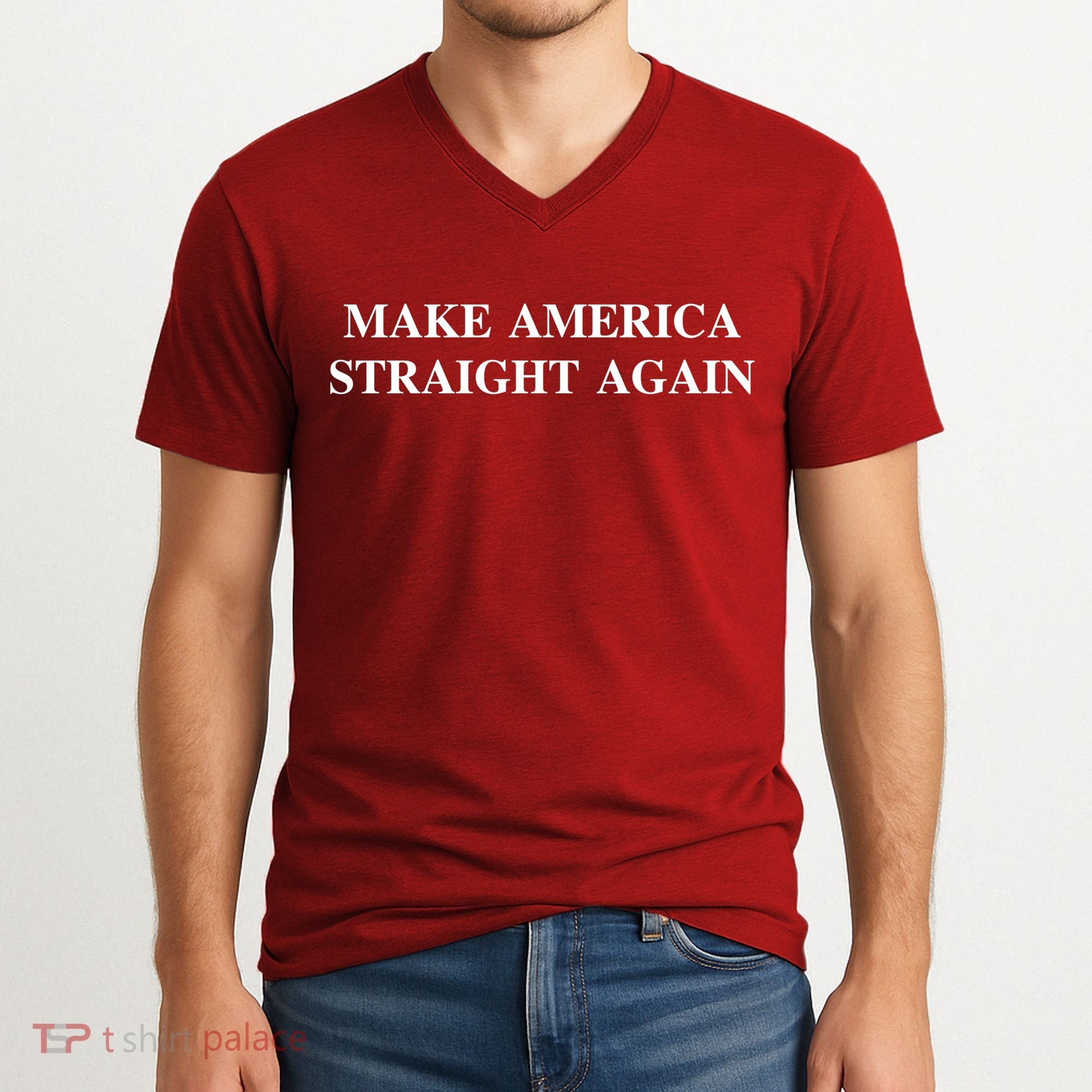 Make America Straight Again V-Neck T-Shirt