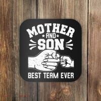 Mother And Son Best Team Ever Sons Mom Matching Mother's Day  Coaster thumb 0