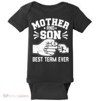 Mother And Son Best Team Ever Sons Mom Matching Mother's Day  Baby Bodysuit thumb 0
