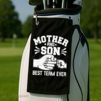 Mother And Son Best Team Ever Sons Mom Matching Mother's Day  Golf Towel thumb 2