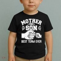 Mother And Son Best Team Ever Sons Mom Matching Mother's Day  Toddler T-Shirt thumb 2