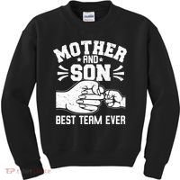 Mother And Son Best Team Ever Sons Mom Matching Mother's Day  Kids Sweatshirt thumb 0