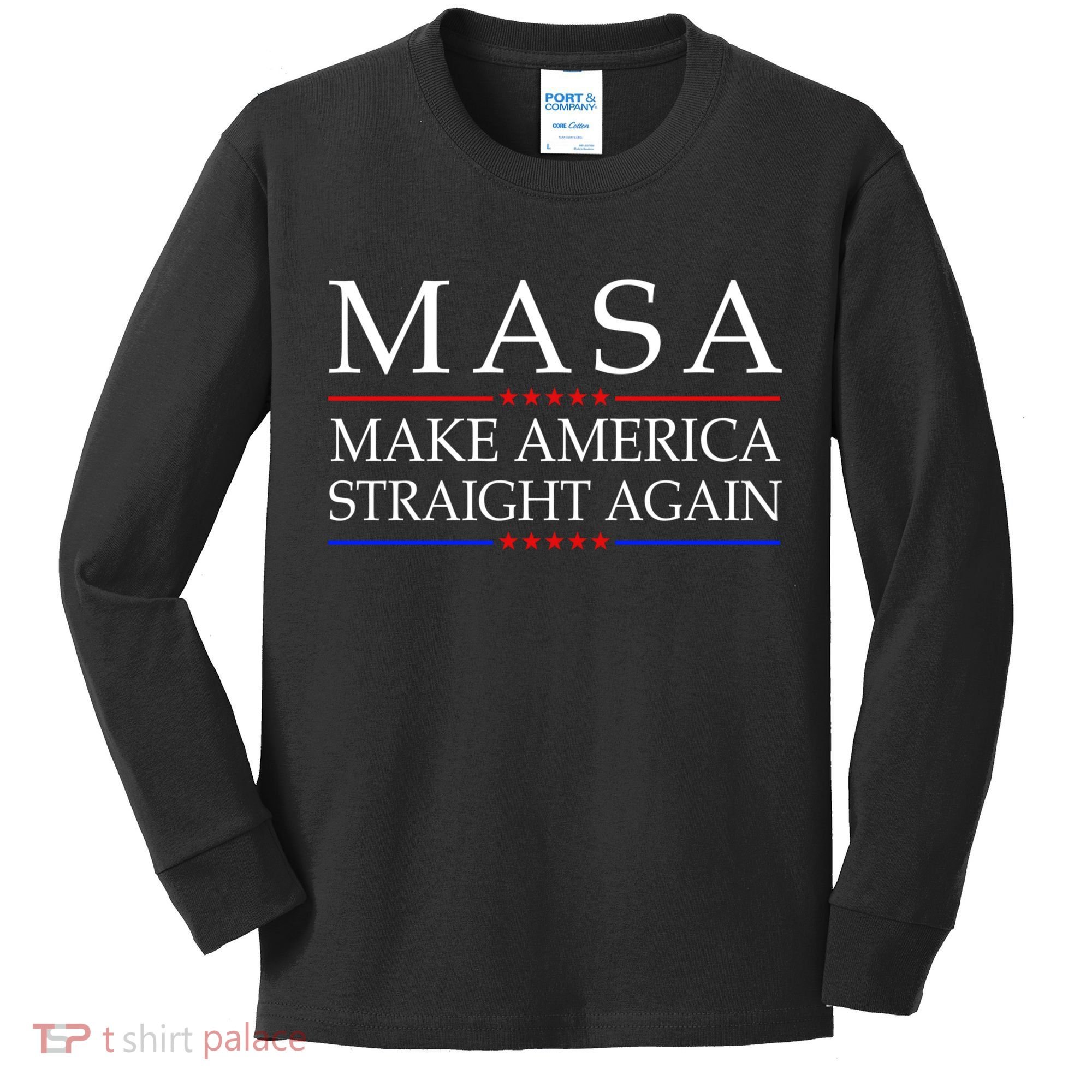 MASA Make America Straight Again Kids Long Sleeve Shirt
