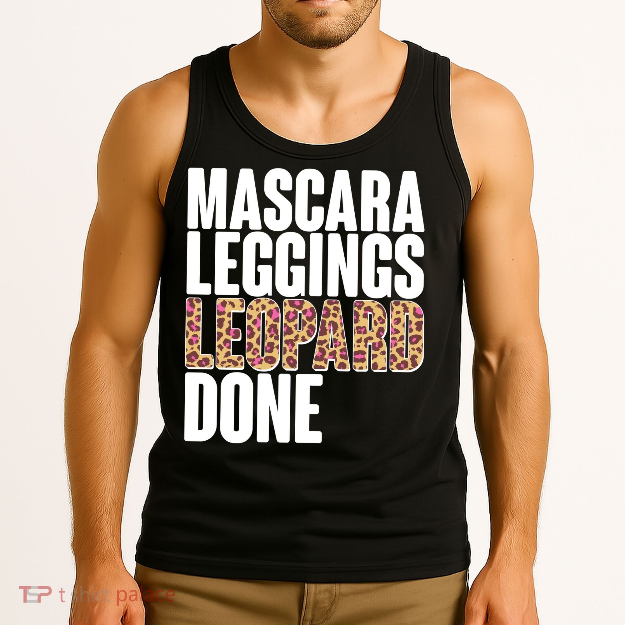 Mascara Leggings Leopard Done  Tank Top