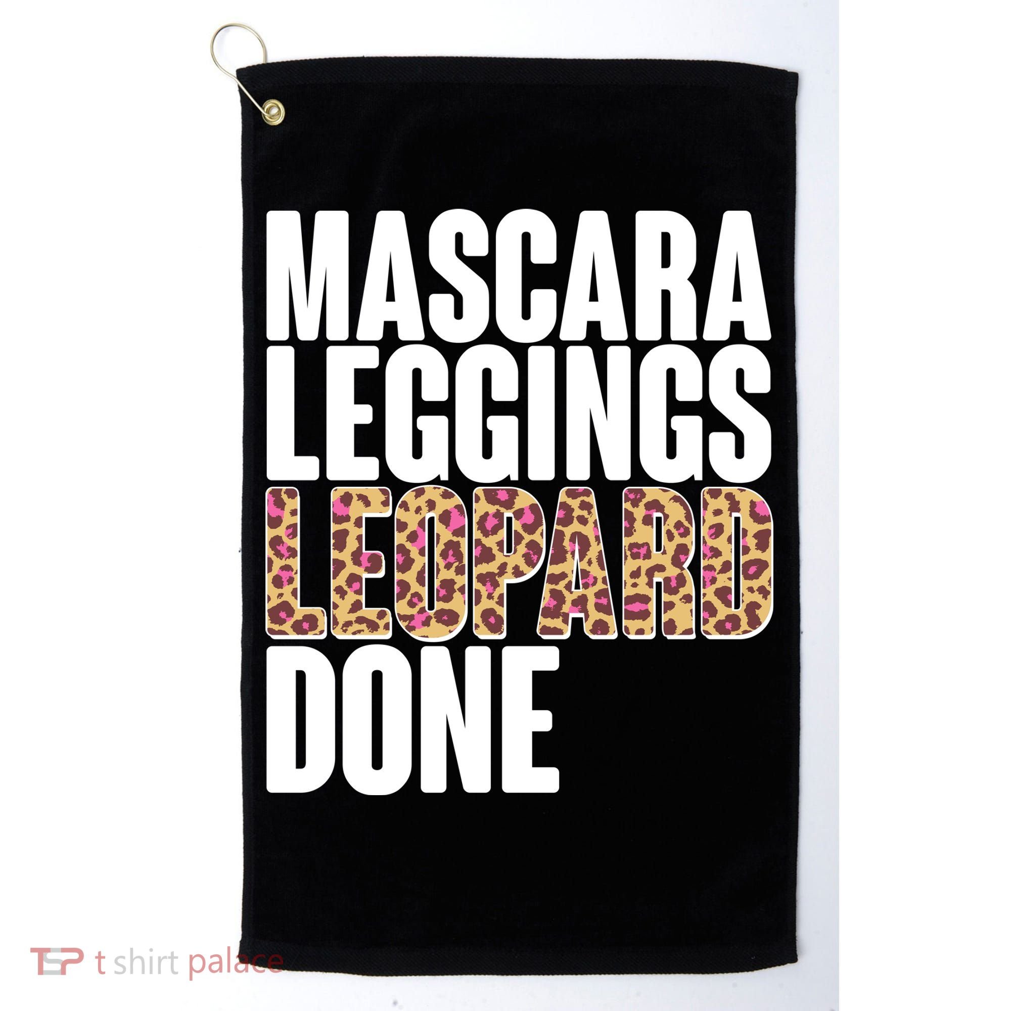 Mascara Leggings Leopard Done  Golf Towel
