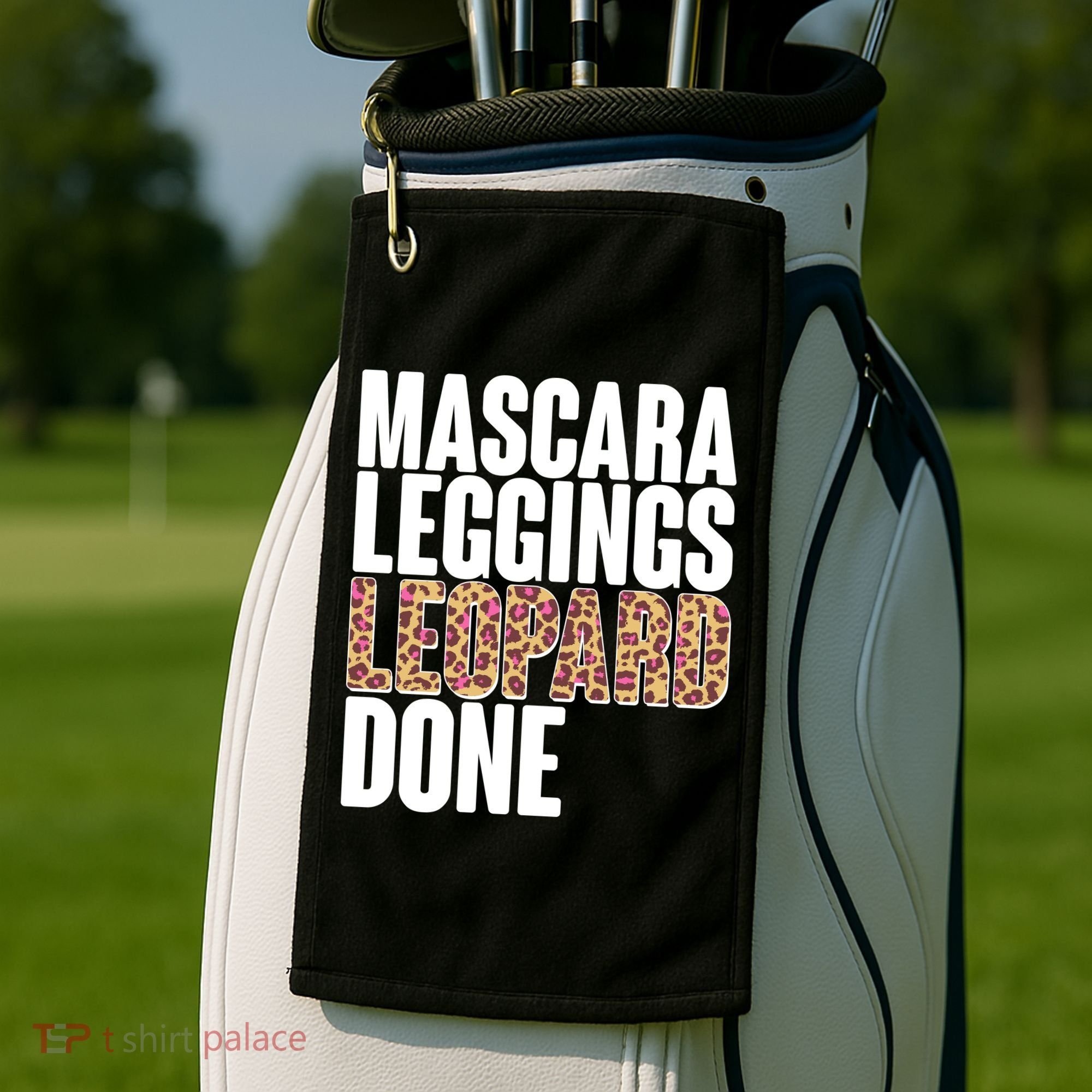 Mascara Leggings Leopard Done  Golf Towel