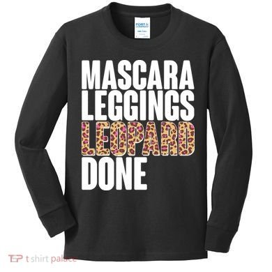 Mascara Leggings Leopard Done  Kids Long Sleeve Shirt