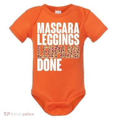 Mascara Leggings Leopard Done  Baby Bodysuit