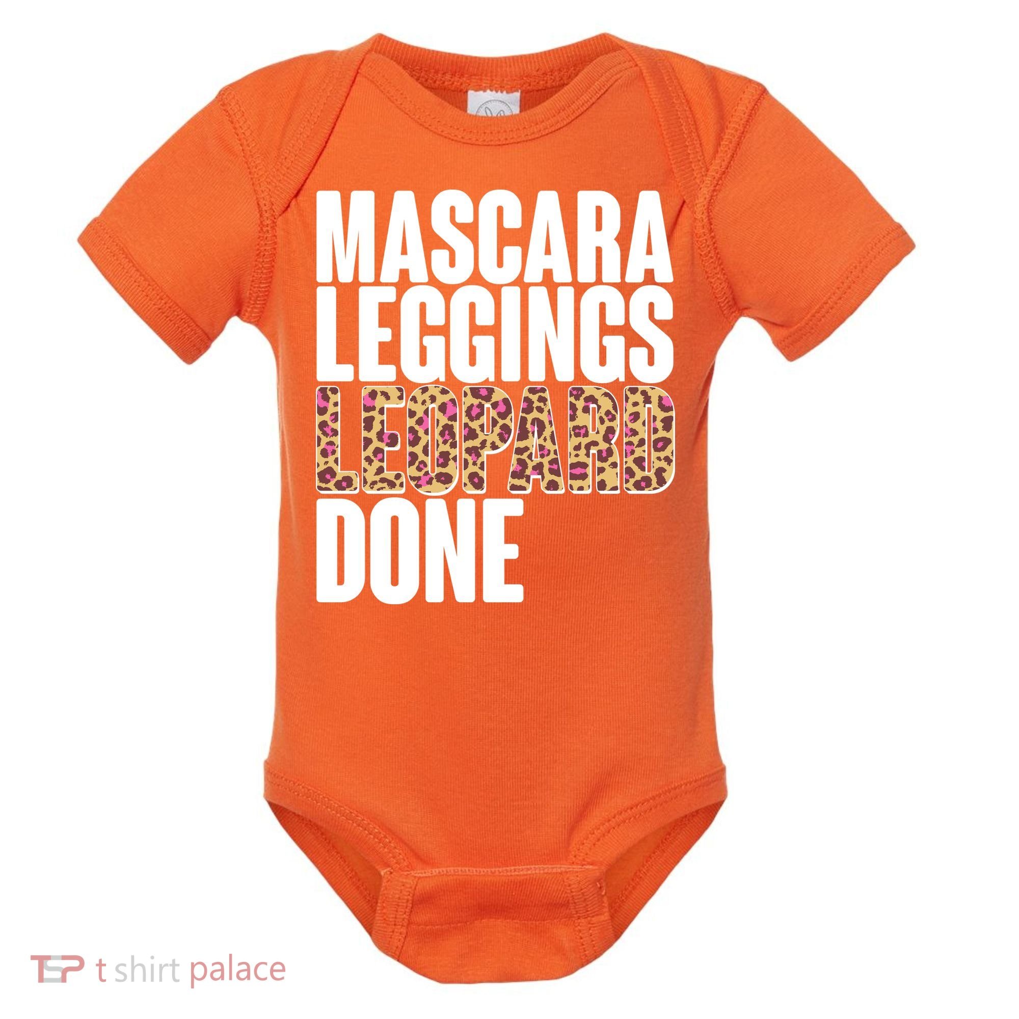 Mascara Leggings Leopard Done  Baby Bodysuit