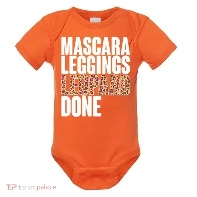 Mascara Leggings Leopard Done  Baby Bodysuit