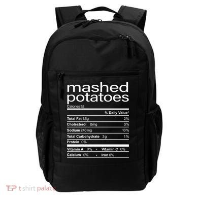 Mashed Potato Nutritional Facts Funny Thanksgiving Backpack