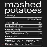Mashed Potato Nutritional Facts Funny Thanksgiving Backpack thumb 2