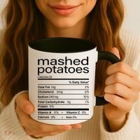 Mashed Potato Nutritional Facts Funny Thanksgiving Coffee Mug thumb 3