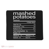 Mashed Potato Nutritional Facts Funny Thanksgiving Mousepad thumb 0