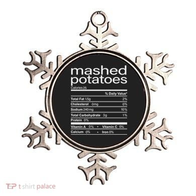Mashed Potato Nutritional Facts Funny Thanksgiving Ornament
