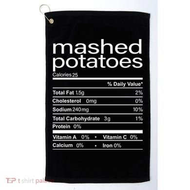 Mashed Potato Nutritional Facts Funny Thanksgiving Golf Towel