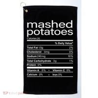 Mashed Potato Nutritional Facts Funny Thanksgiving Golf Towel thumb 0