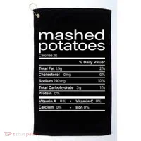 Mashed Potato Nutritional Facts Funny Thanksgiving Golf Towel thumb 0