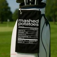 Mashed Potato Nutritional Facts Funny Thanksgiving Golf Towel thumb 2