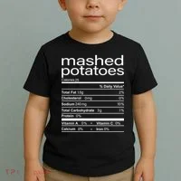 Mashed Potato Nutritional Facts Funny Thanksgiving Toddler T-Shirt thumb 2