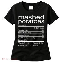 Mashed Potato Nutritional Facts Funny Thanksgiving Women's T-Shirt thumb 0