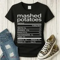 Mashed Potato Nutritional Facts Funny Thanksgiving Women's T-Shirt thumb 3