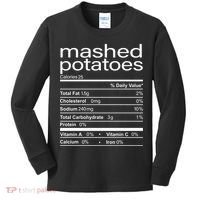 Mashed Potato Nutritional Facts Funny Thanksgiving Kids Long Sleeve Shirt thumb 0