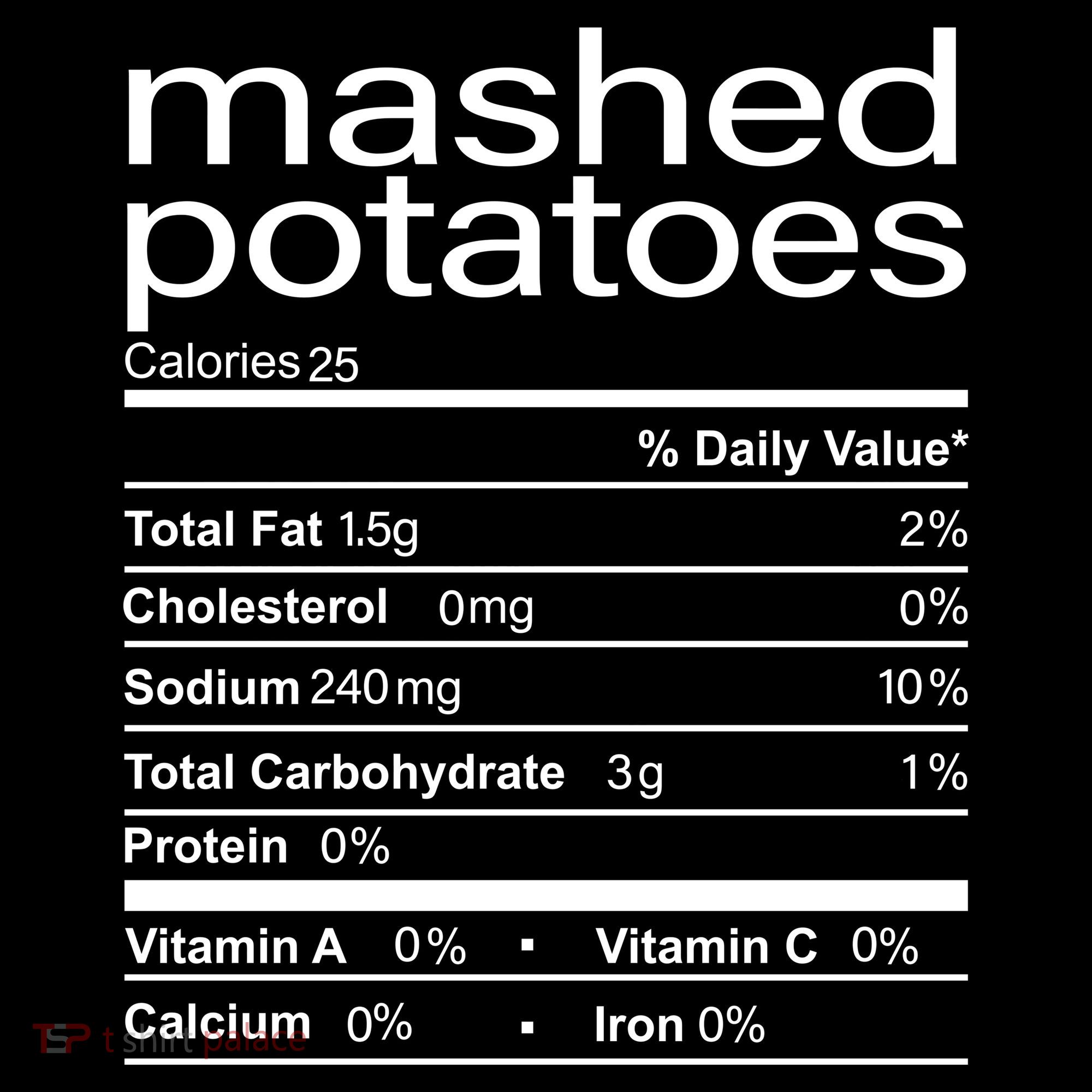 Mashed Potato Nutritional Facts Funny Thanksgiving Kids Long Sleeve Shirt