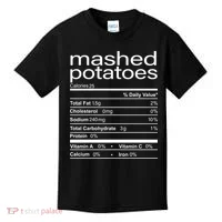 Mashed Potato Nutritional Facts Funny Thanksgiving Kids T-Shirt thumb 0