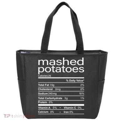 Mashed Potato Nutritional Facts Funny Thanksgiving Tote Bag