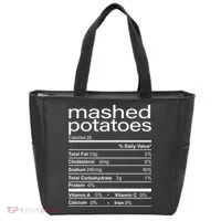 Mashed Potato Nutritional Facts Funny Thanksgiving Tote Bag thumb 0