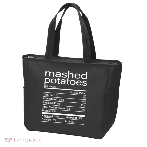 Mashed Potato Nutritional Facts Funny Thanksgiving Tote Bag