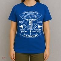 Mass Attending Catholic  T-Shirt thumb 4