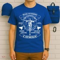 Mass Attending Catholic  T-Shirt thumb 6