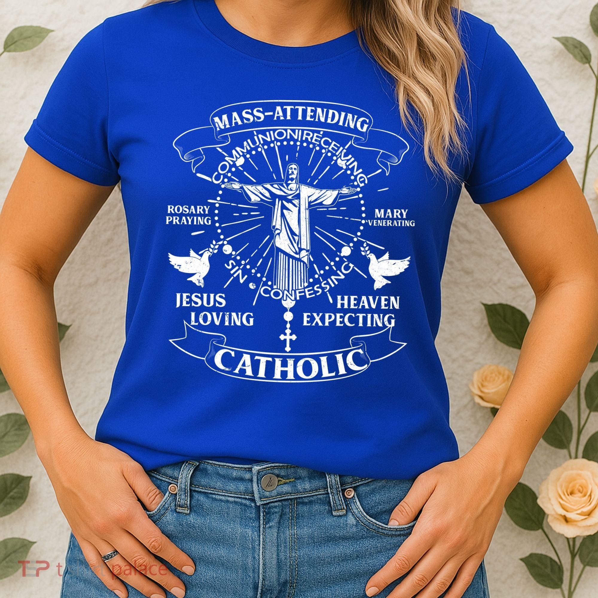 Mass Attending Catholic  Women's T-Shirt