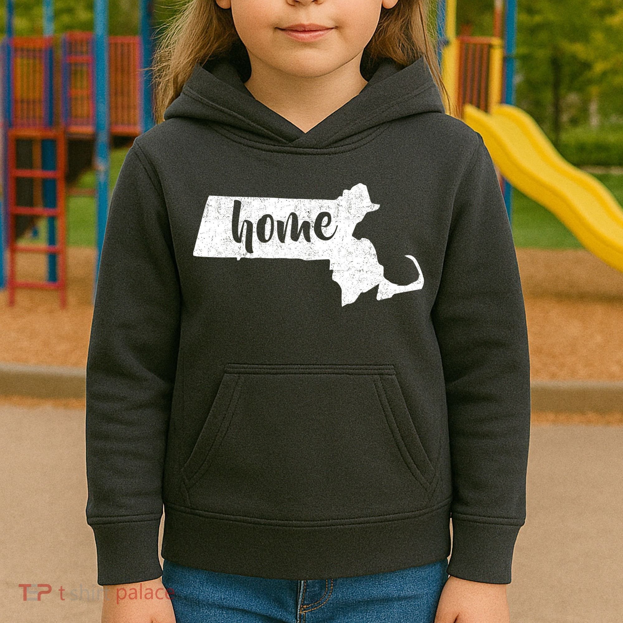 Massachusetts Home State Kids Hoodie