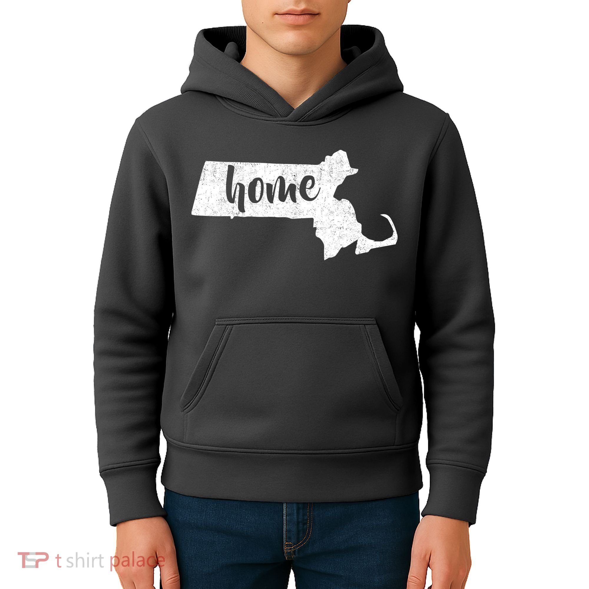 Massachusetts Home State Kids Hoodie