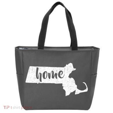 Massachusetts Home State Tote Bag